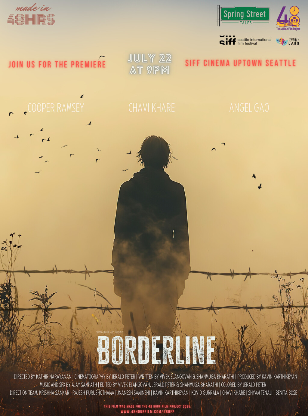 Borderline Short Film Poster written and edited by Vivek Elangovan